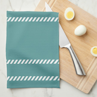 Teal and White  Kitchen Towel