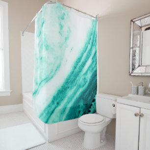 Teal and White Marble