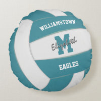 teal and white team colours girls boys volleyball