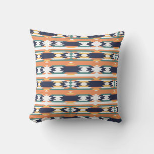 Teal and Yellow Native American Pillow