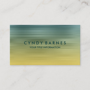 Teal and Yellow Stripe Business Card