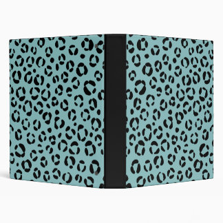 Teal Animal Print Binder