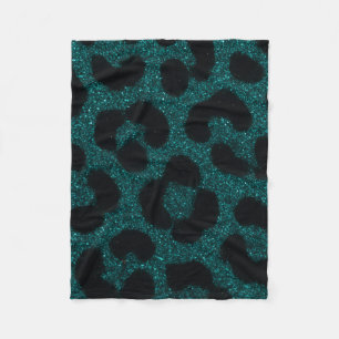 teal animal print blanket