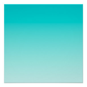 Teal aqua gradient poster
