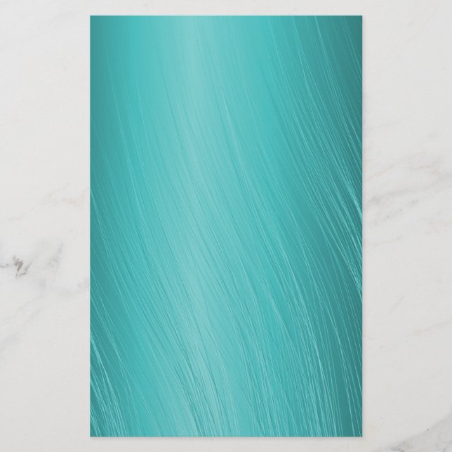 teal, aqua, turquoise, scratched pattern stationery (Front)