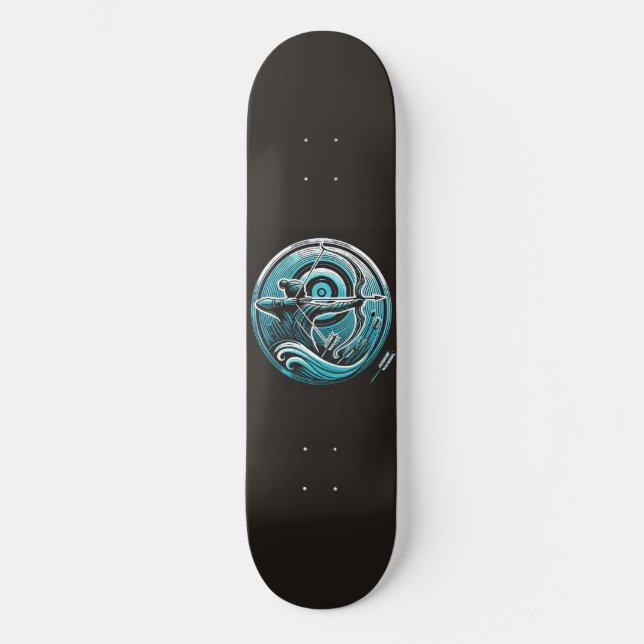 Teal Archer Skateboard (Front)