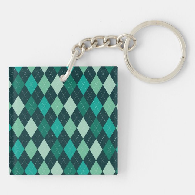 Teal argyle (Dos)