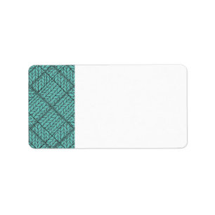 TEAL ARGYLE KNIT Address Labels