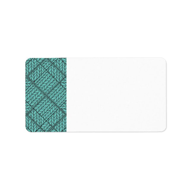 TEAL ARGYLE KNIT Address Labels (Front)
