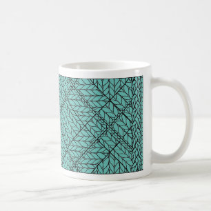 TEAL ARGYLE KNIT White Mug 