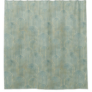 teal ,art deco, fan pattern,teal,gold,deco,metalli