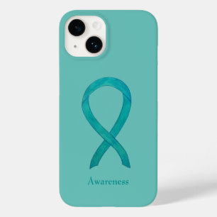 Teal Awareness Ribbon Art iPhone / iPad case