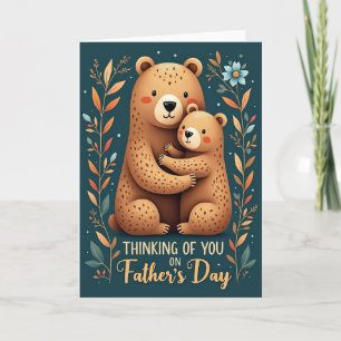 Teal Bears Fathers Day Card