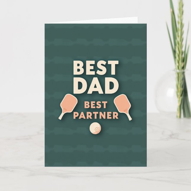 Teal Best Dad Graphic Card (Front)