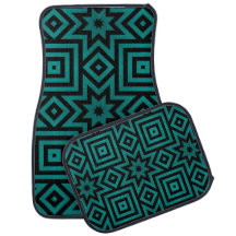 Teal/Black Aztec/Tribal Pattern