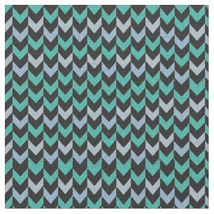 Teal, Black, Light Blue Burlap Texture Arrow Fabric
