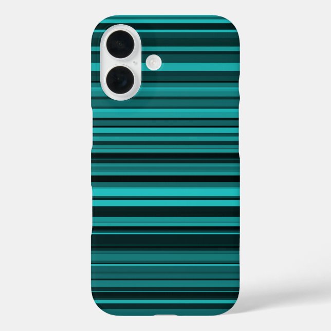 Teal Black Stripes iPhone Case-Mate iPhone Case (Back)