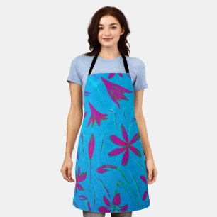 Teal Bloom Breeze Apron
