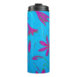 Teal Bloom Breeze Thermal Tumbler
