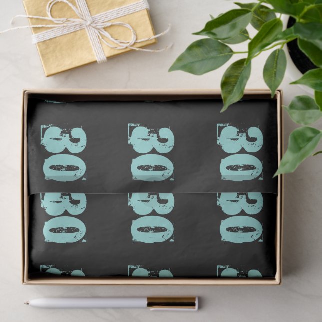 Teal Blue 30th Dirty Thirty Celebrate Party Tissue Paper (Gift)