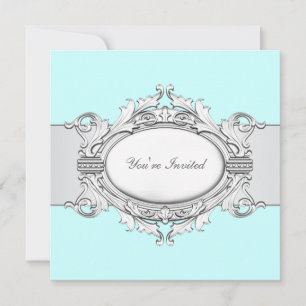 Teal Blue All Occasion Party Invitation Template