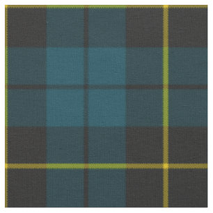 Teal blue and black plaid fabric