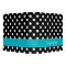 Teal Blue and Black Polka Dot Personalized School