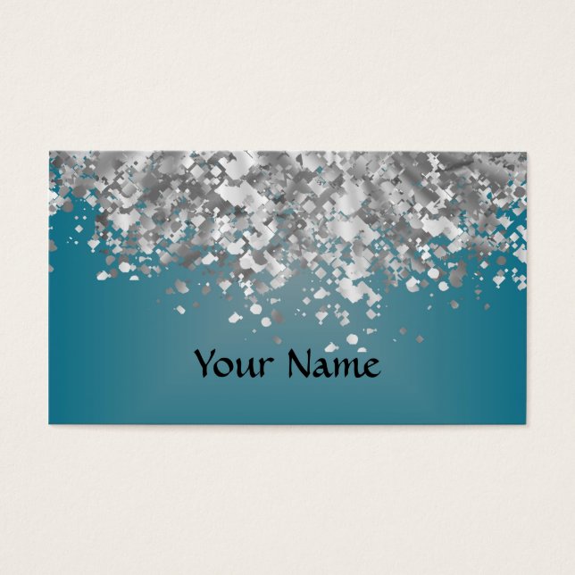 Teal blue and faux glitter (Front)