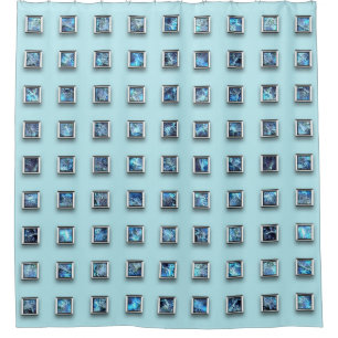 Teal Blue and Golden Gem Modern