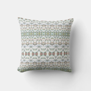 Teal Blue and Green Throw Pillow