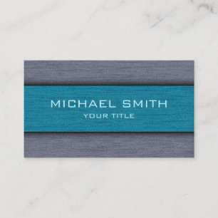 Teal Blue and Grey Professional Modern Business Card