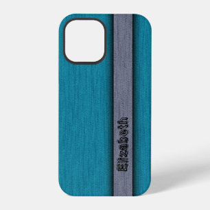 Teal Blue and Grey Professional Modern iPhone 12 Pro Case