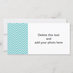Teal Blue and White Chevron Pattern 2