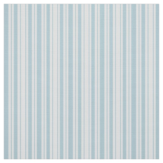 Teal Blue and White French Ticking Novelty Fabric (Swatch)