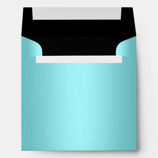 Teal Blue Black Linen Envelopes (Back (Bottom))