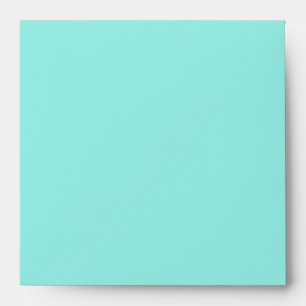 Teal Blue Black Swirl Aqua Invitation Envelope