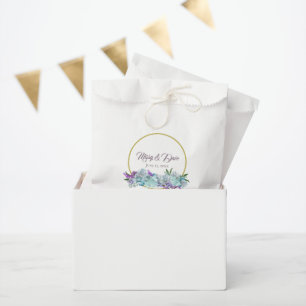 Teal Blue Bouquet Wedding Suite Reception Party Favour Bag