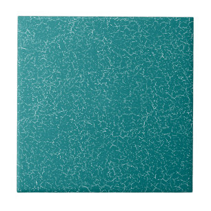 Teal Blue Crackle Glaze Solid Color Tile