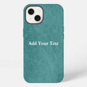 Teal Blue Digital Fabric Texture by Shirley Taylor iPhone 13 Case