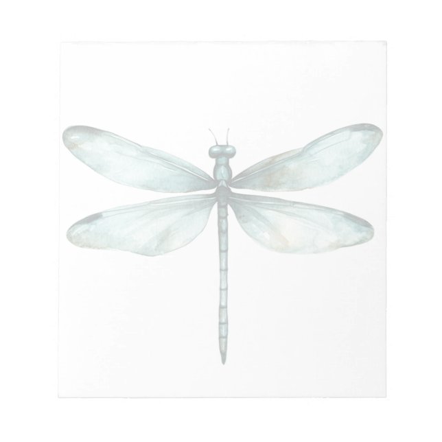 Teal Blue Dragonfly Personalized Note Stationery (Front)