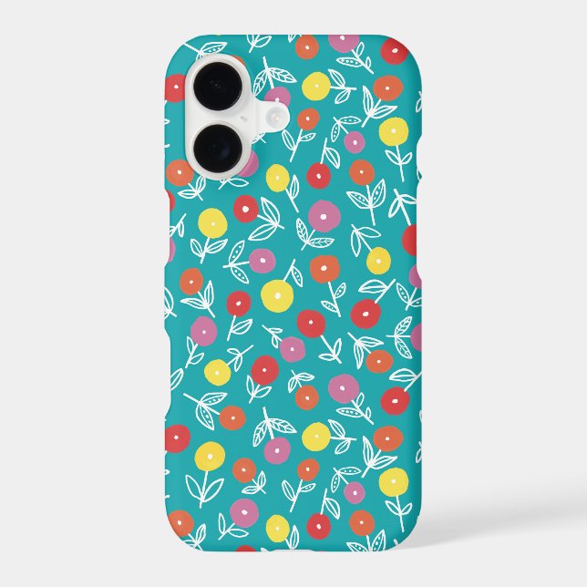 Teal Blue Floral Ditsy (Back)