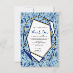 Teal Blue flowers on a sculpture texture backing RSVP Card