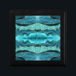 Teal Blue Gold Marble Turquoise Your Name Gift Box<br><div class="desc">Gift Boxes with Agate Teal Blue Gold Glitter Marble Aqua Turquoise Geode Customizable Gift Box - Add Your Name / Text - Make Your Special Gift Box ! Resize and move or remove / add text / elements with Customization tool ! Design by MIGNED ! Please see my other projects...</div>