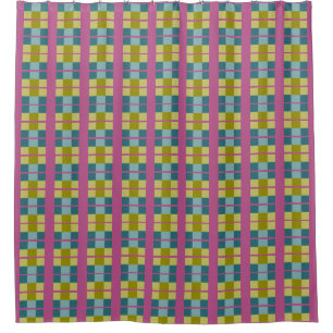 Teal Blue Gold Yellow Magenta Pattern
