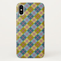 Teal Blue Gold Yellow Magenta Pattern