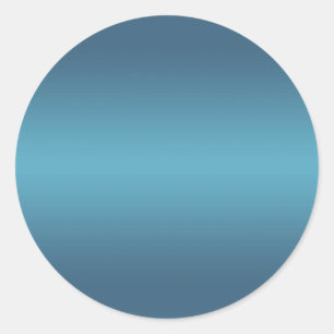 Teal Blue Gradient - Customized Turquoise Template Classic Round Sticker