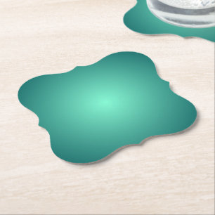 Teal Blue Green Light to Dark Shades  Paper Coaster