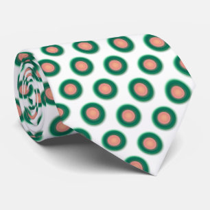 Teal Blue Green Orange Pink Tie