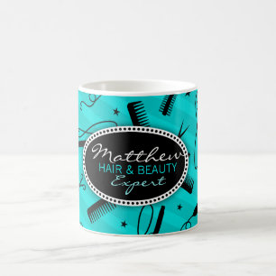Teal Blue Hair & Beauty Coffee Mug