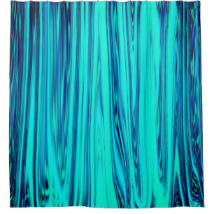Teal Blue Ocean Wave Shiny Abstract Cute Colourful